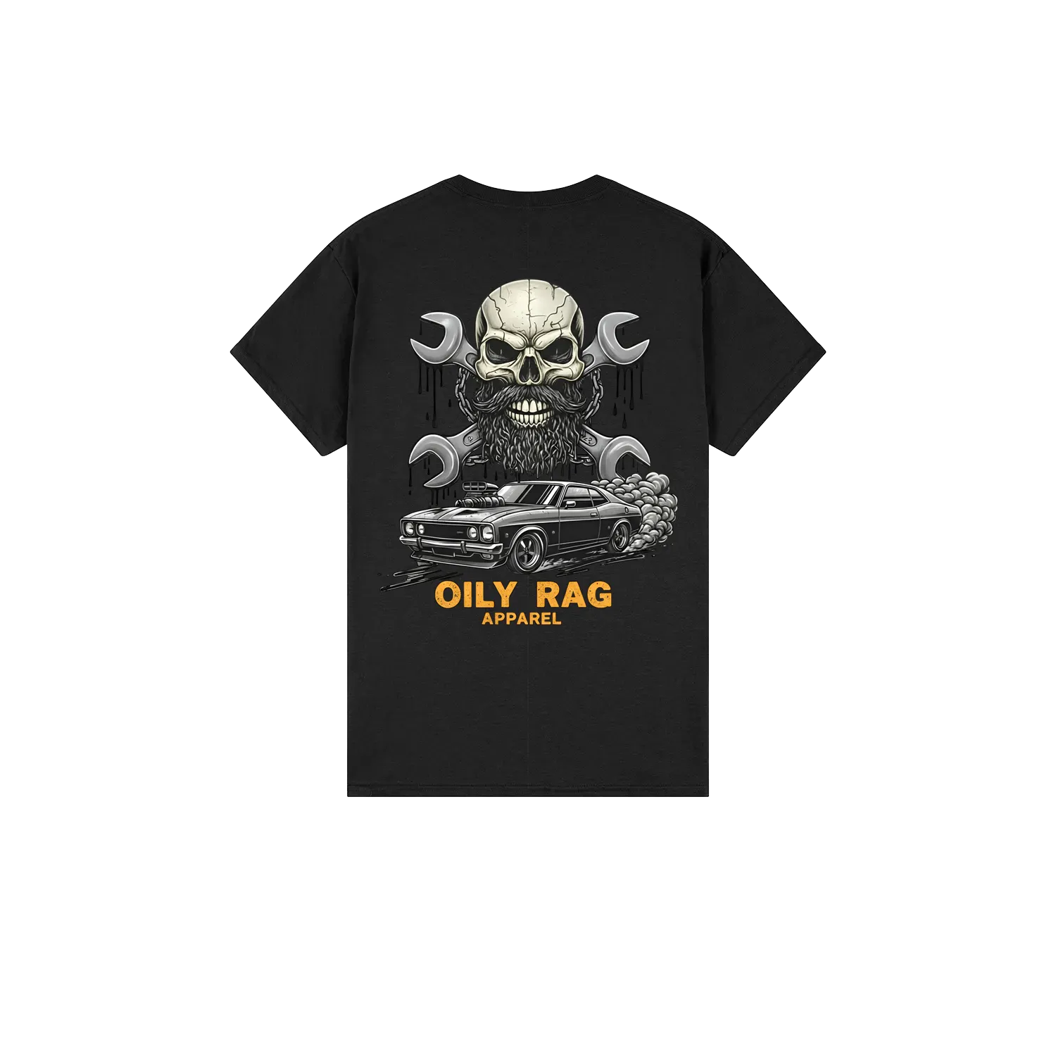 Black back flat lay