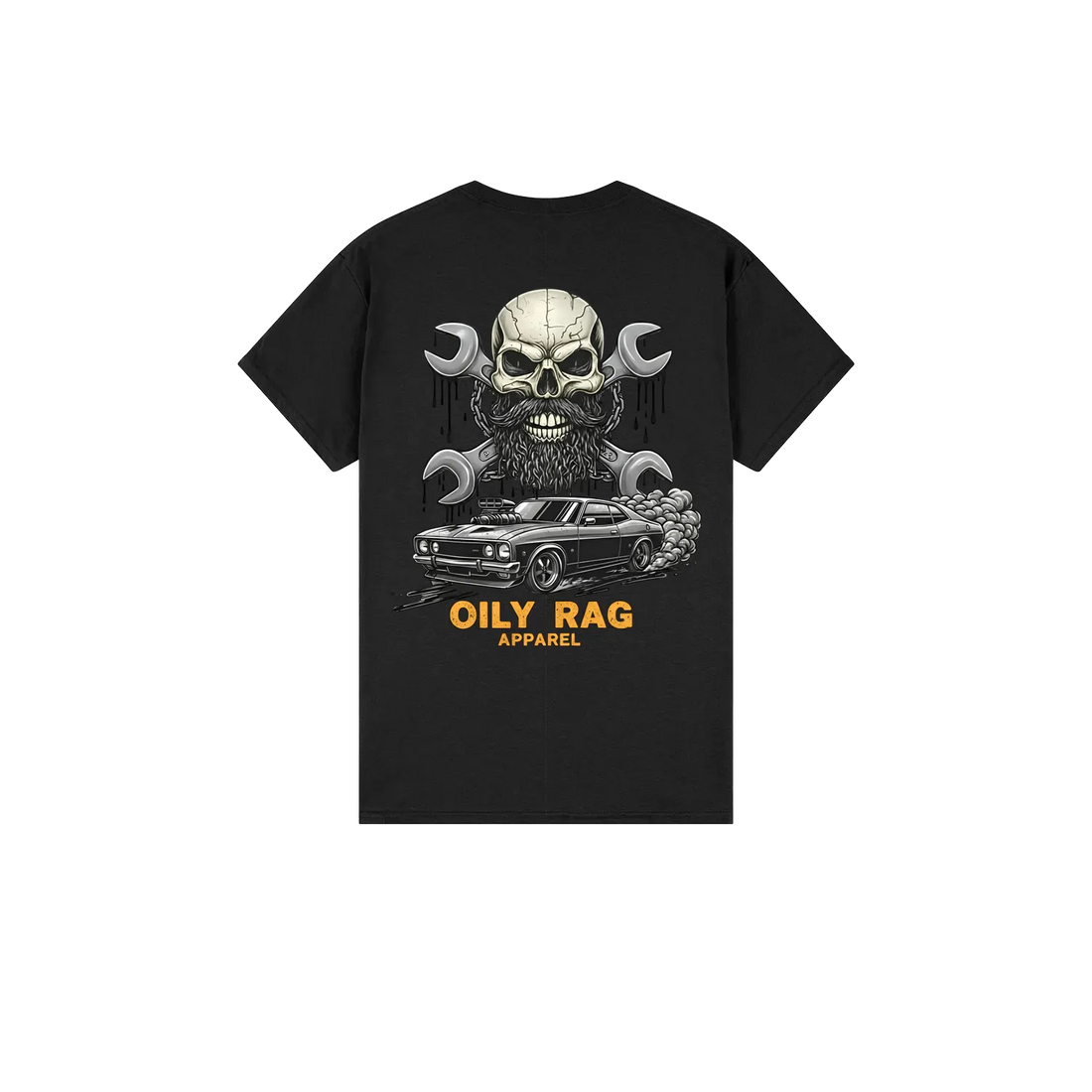 Black back flat lay