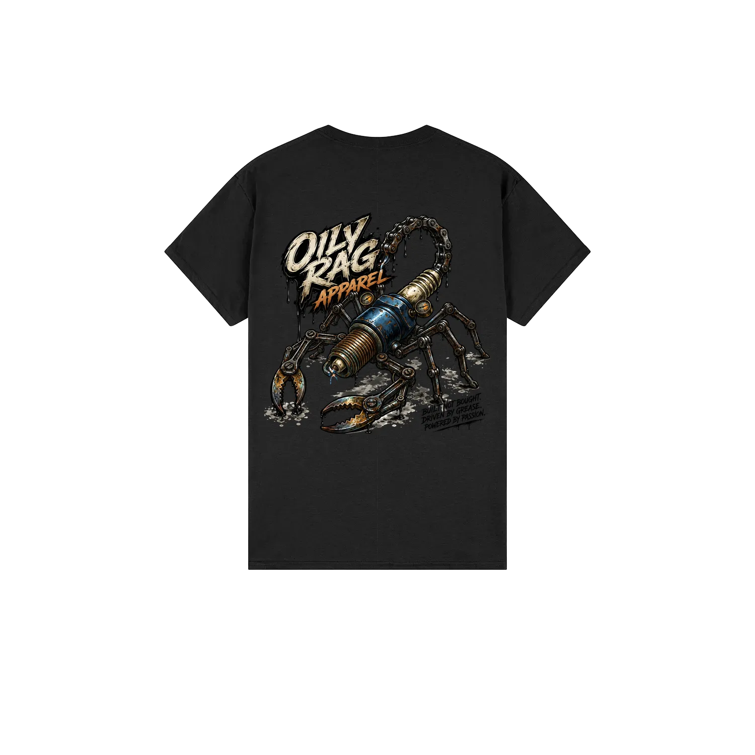 Black back flat lay