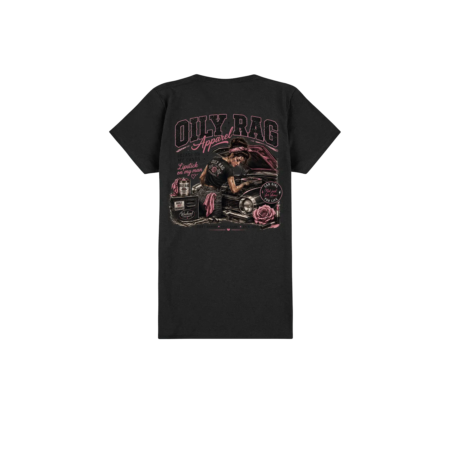 Black back flat lay