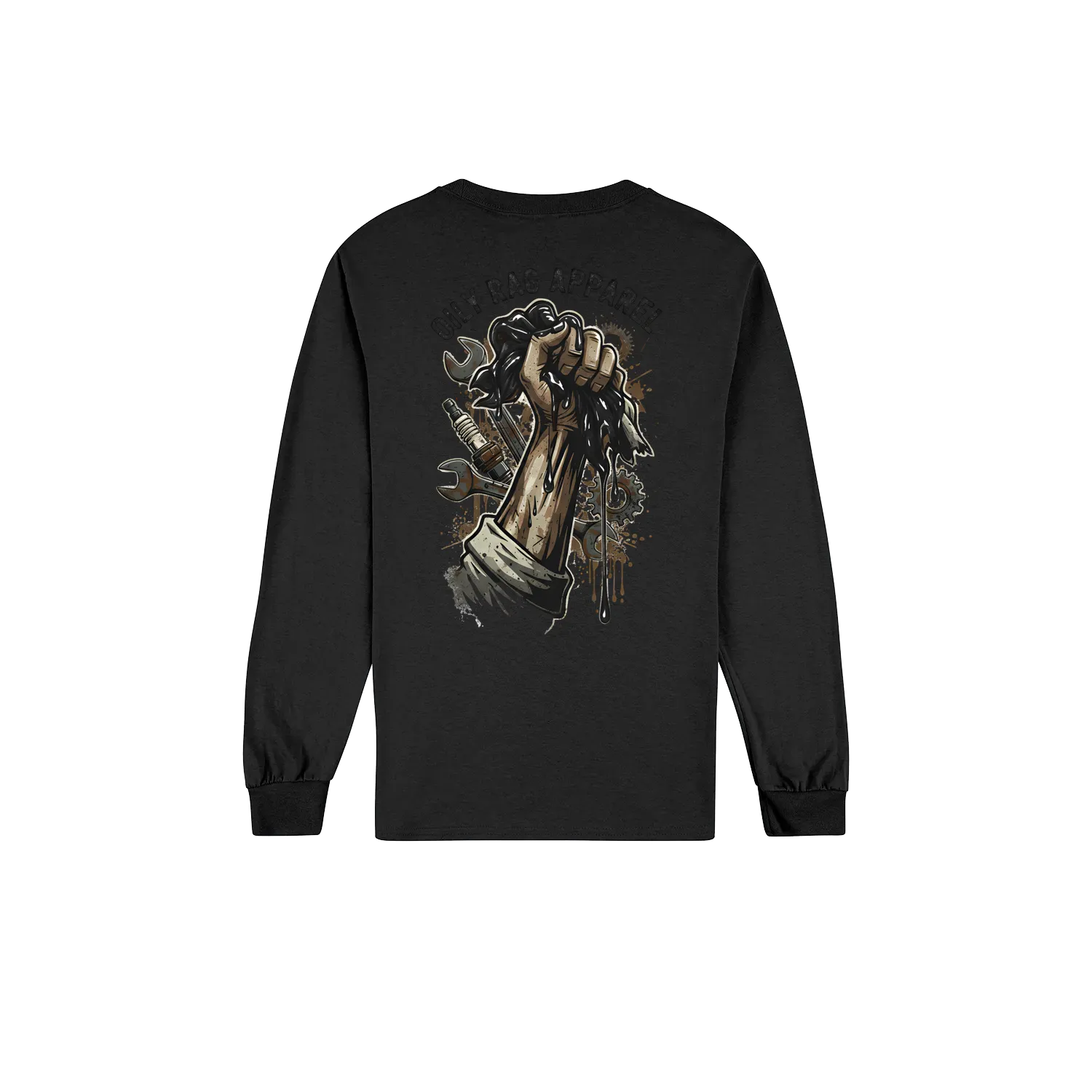 Black back flat lay