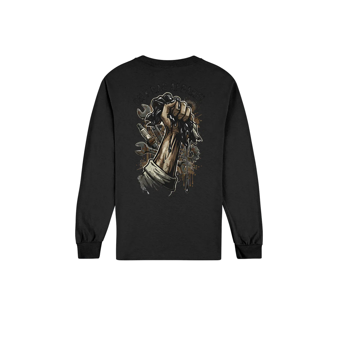Black back flat lay
