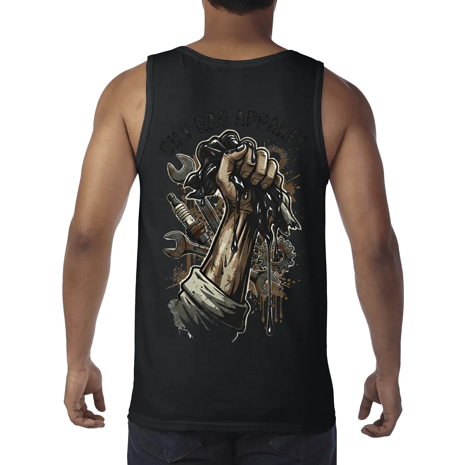 Black back flat lay