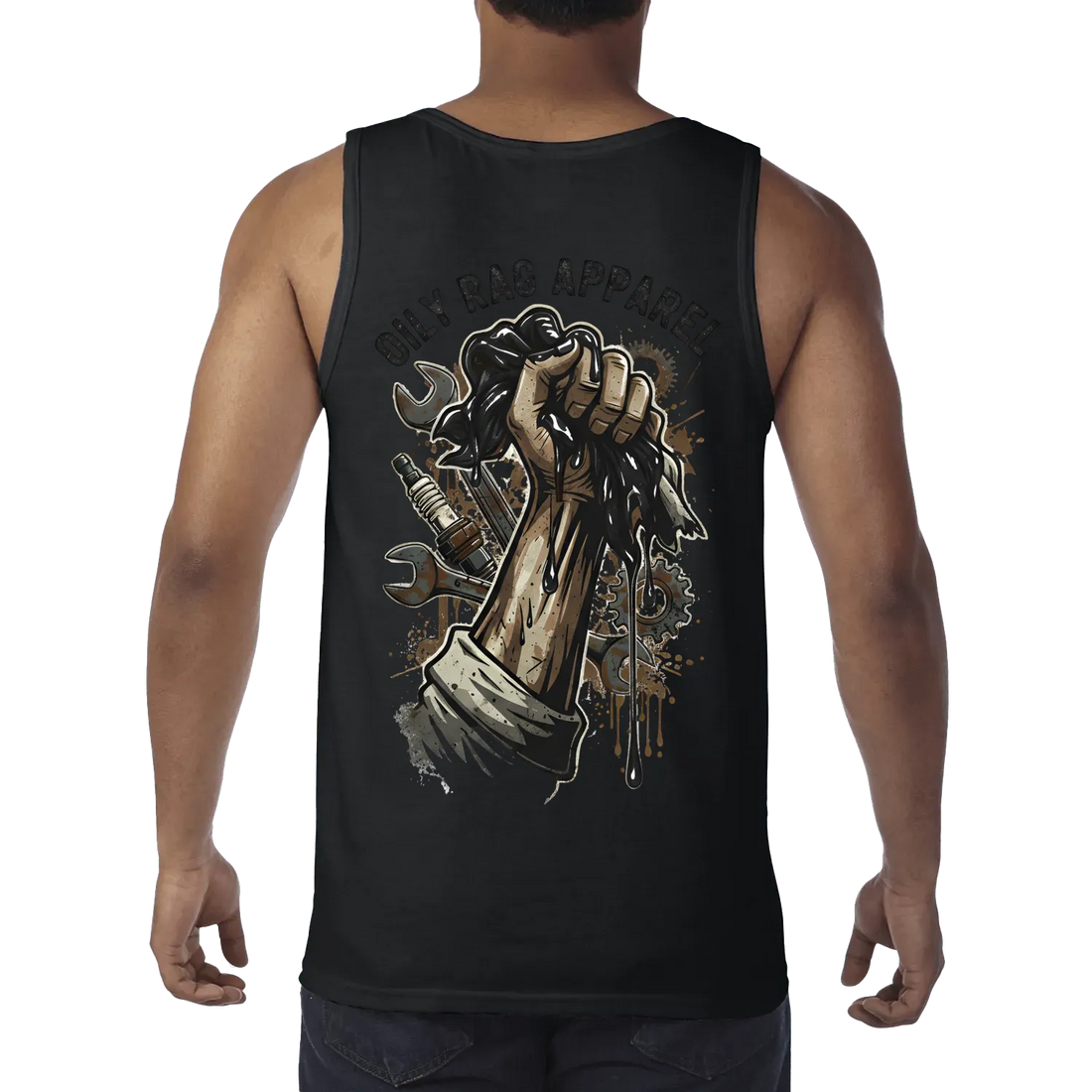 Black back flat lay