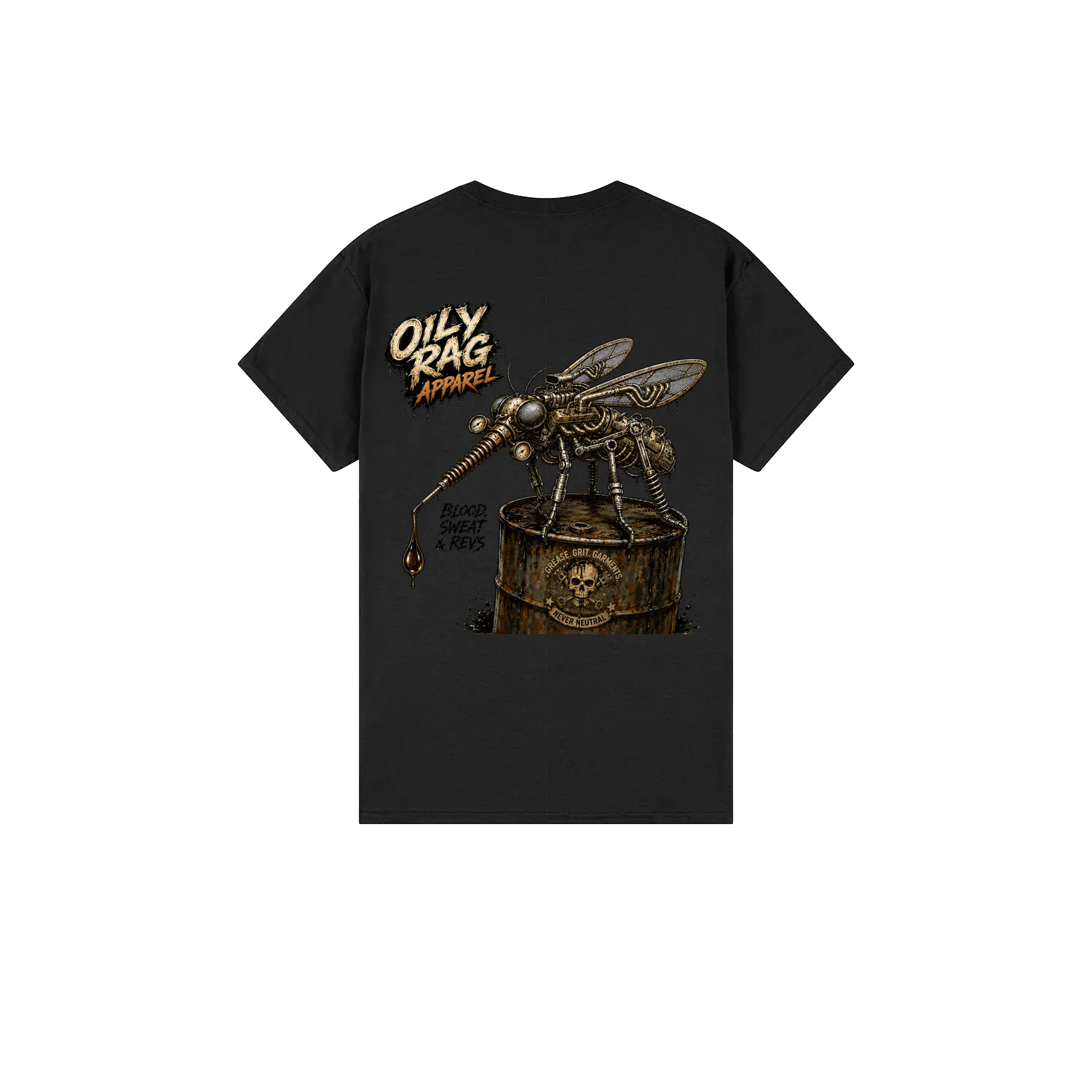 Black back flat lay