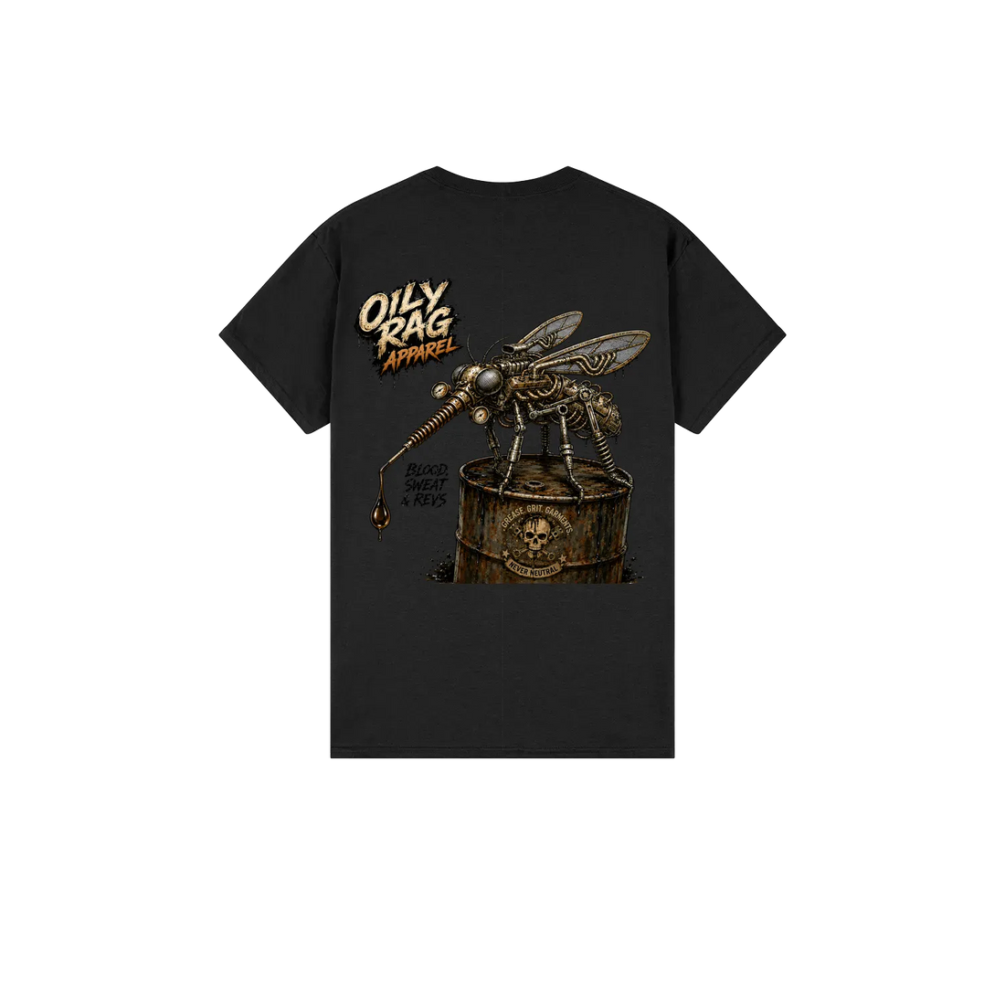 Black back flat lay