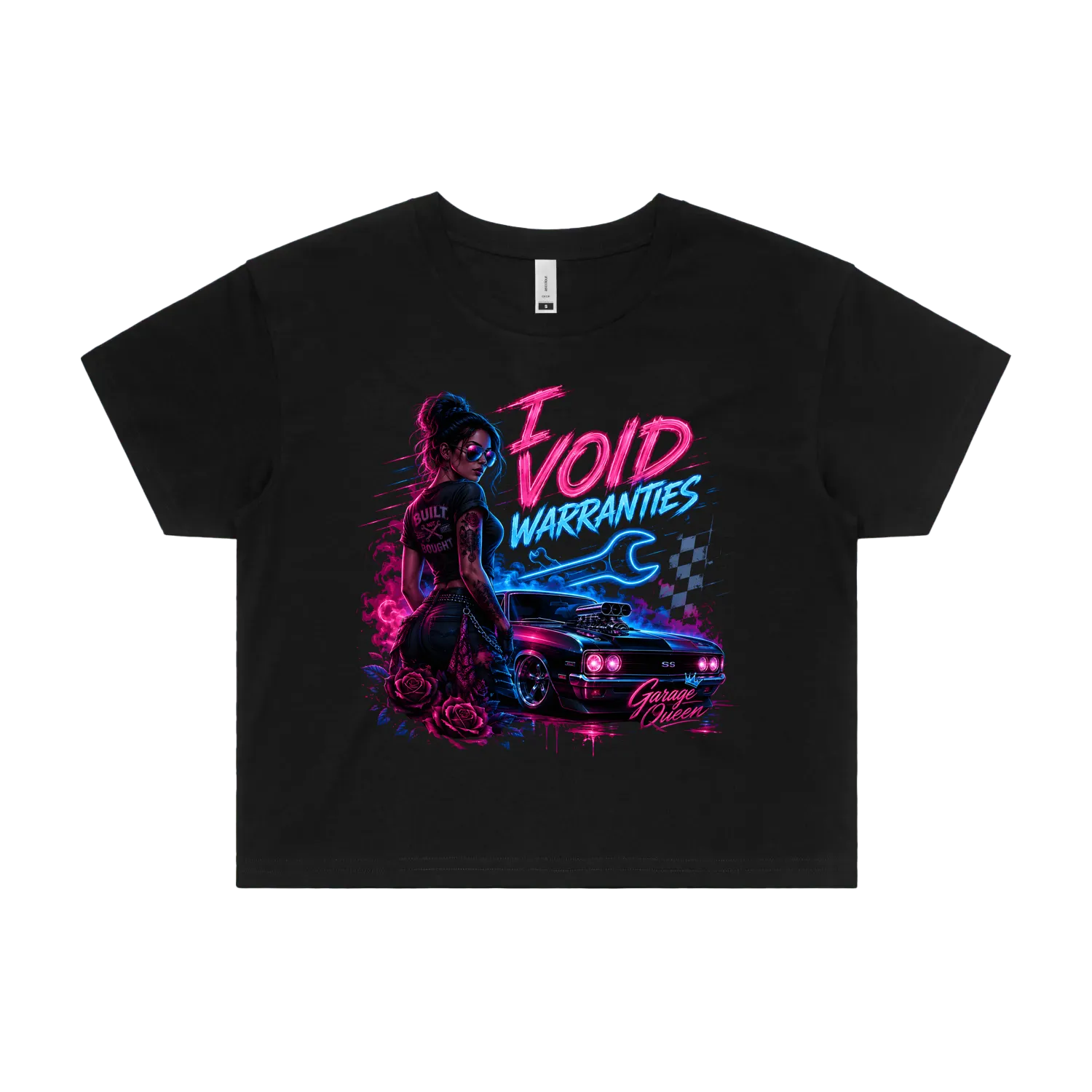 Black front flat lay