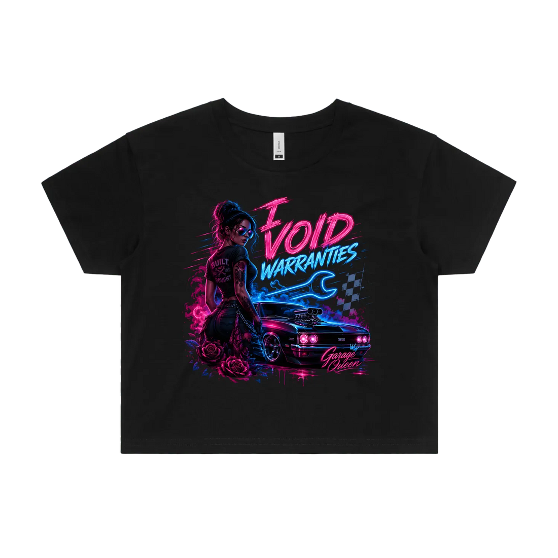 Black front flat lay