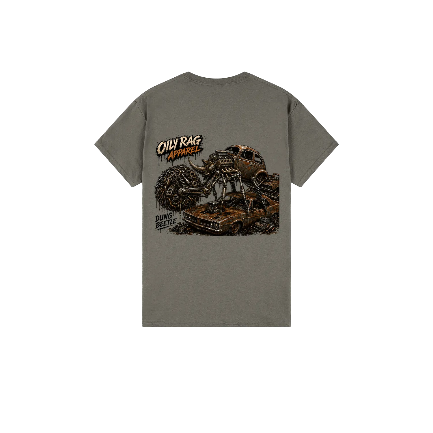 Charcoal back flat lay