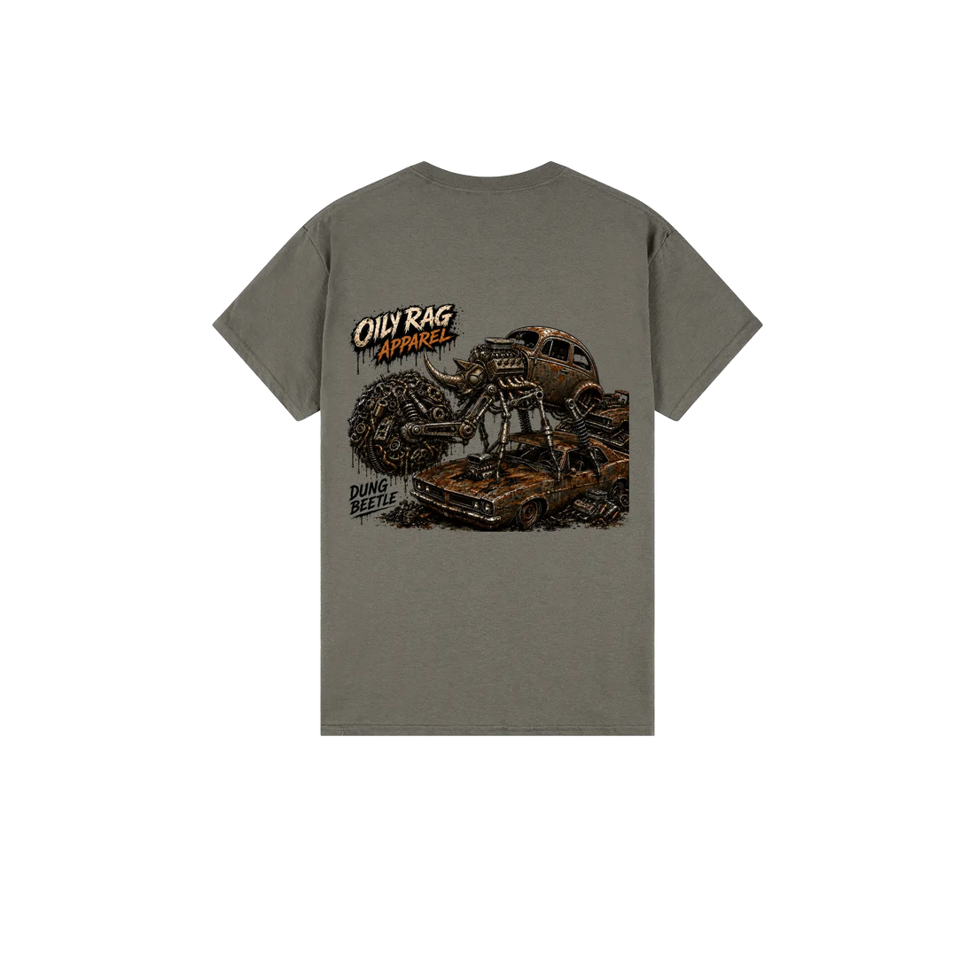 Charcoal back flat lay