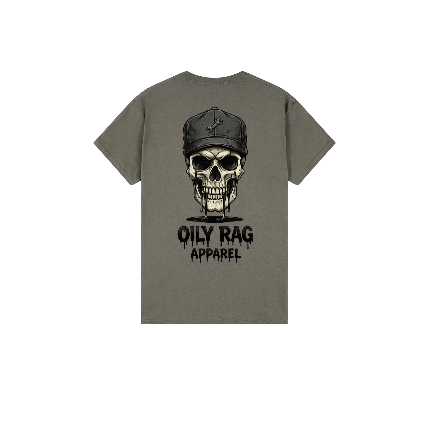 Charcoal back flat lay