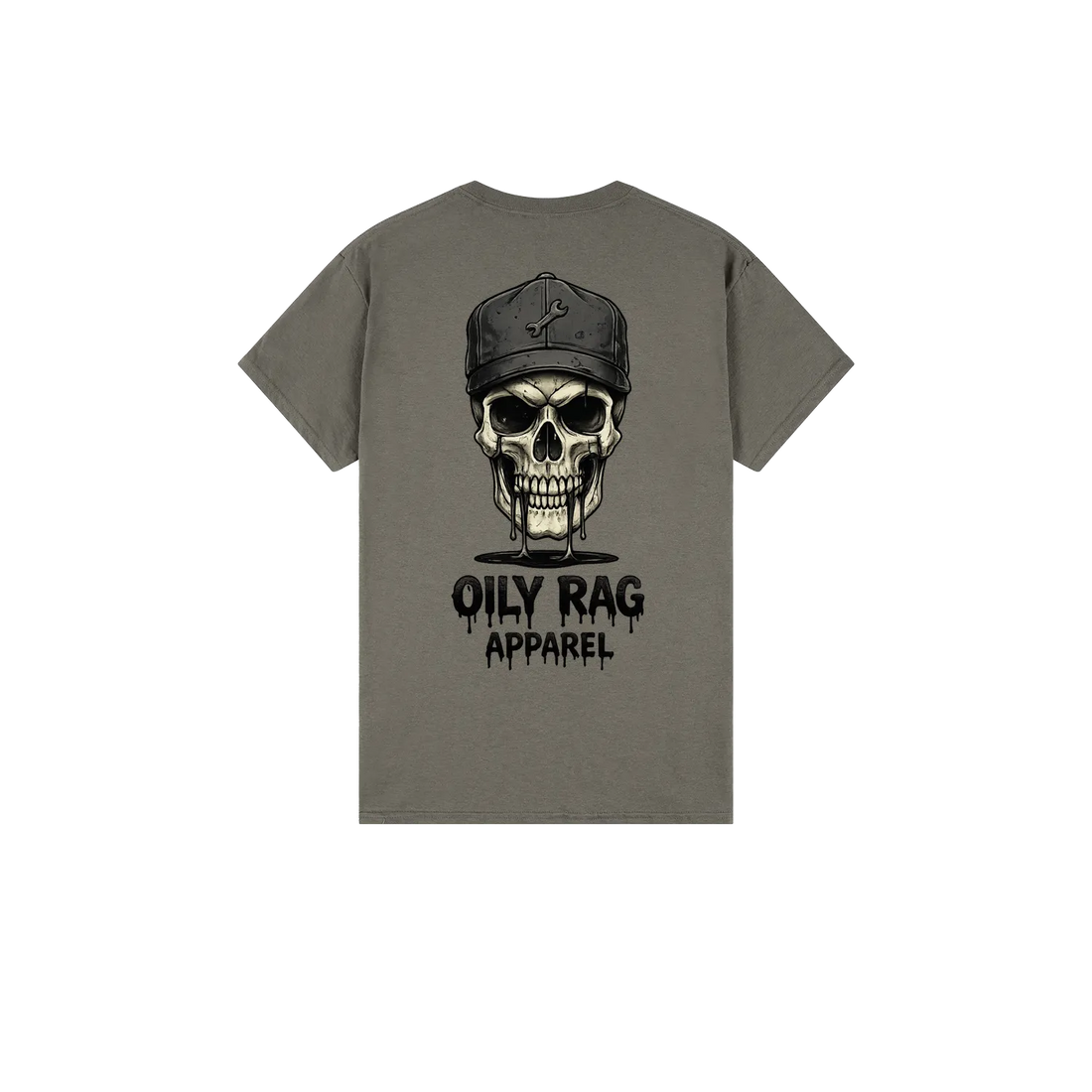 Charcoal back flat lay