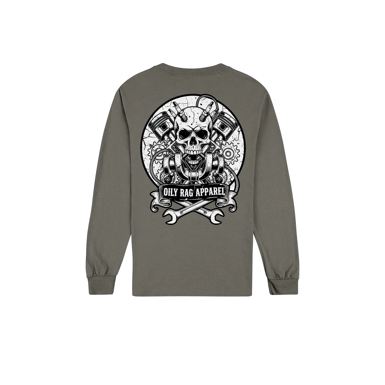 Charcoal back flat lay