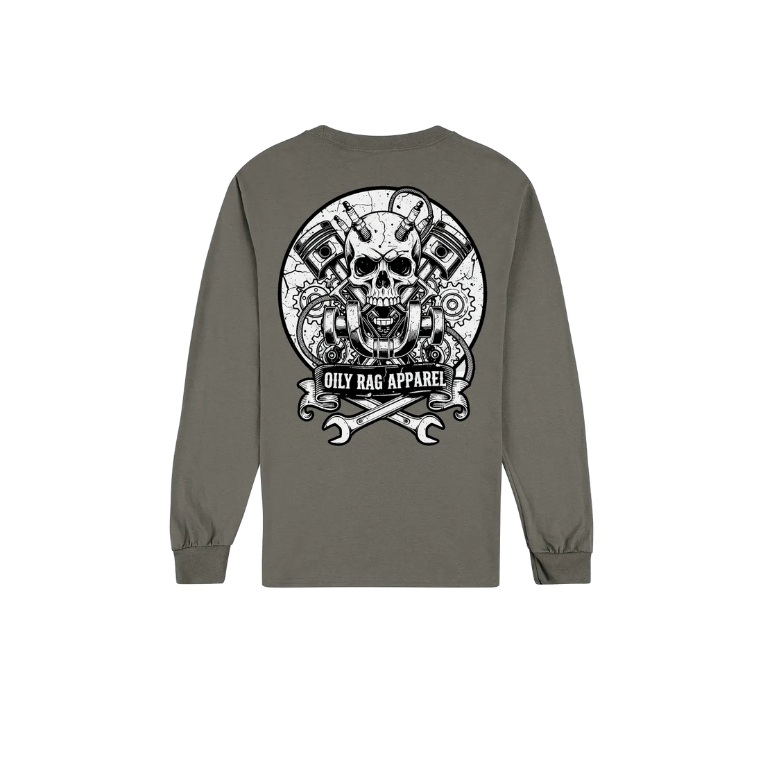 Charcoal back flat lay