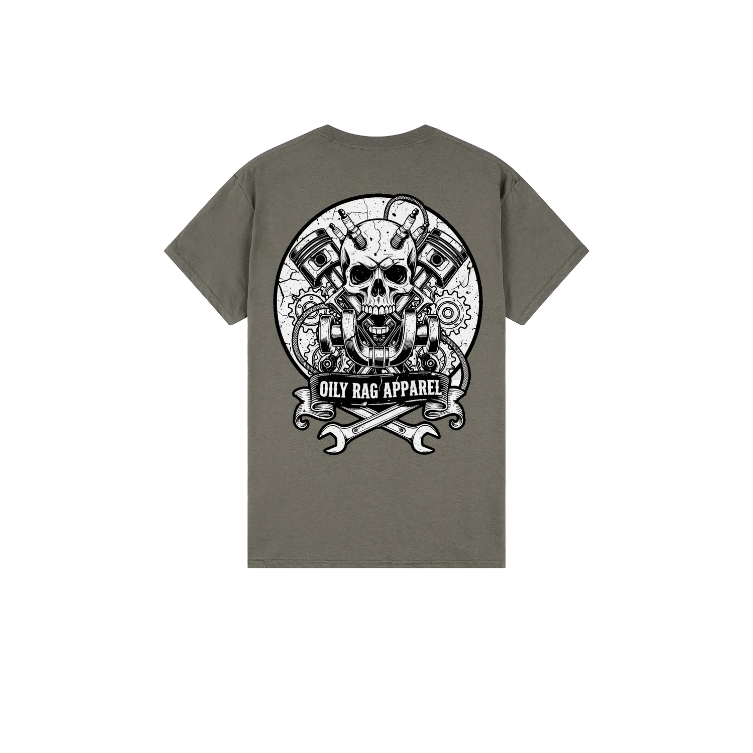 Charcoal back flat lay