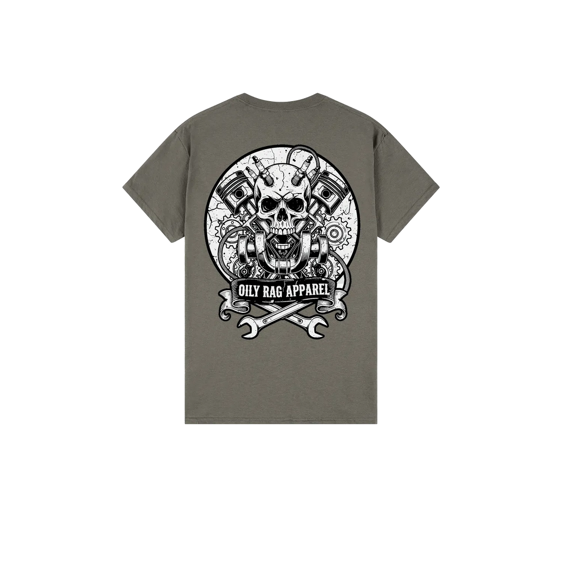 Charcoal back flat lay