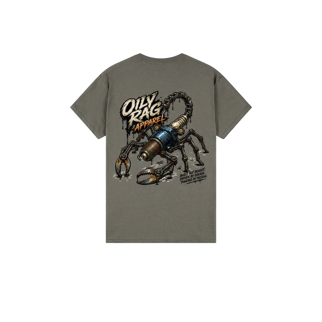 Charcoal back flat lay