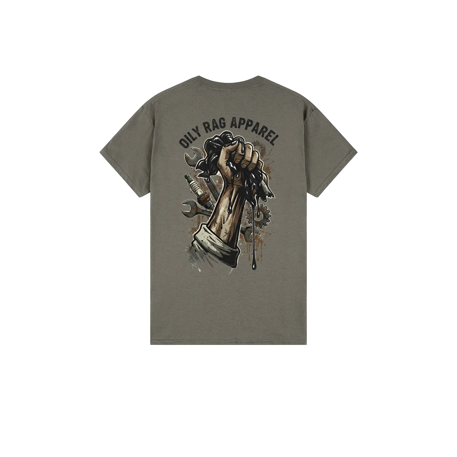 Charcoal back flat lay