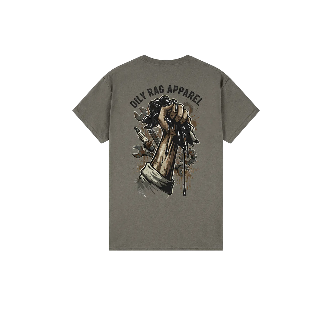 Charcoal back flat lay