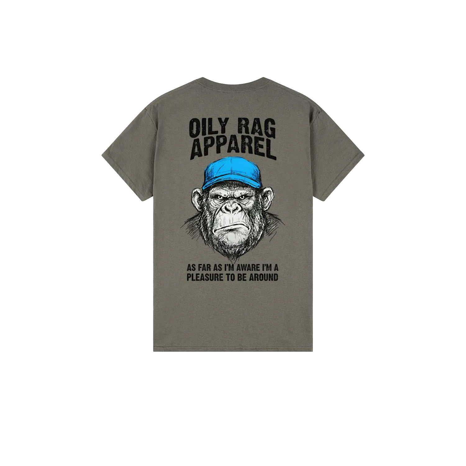 Charcoal back flat lay