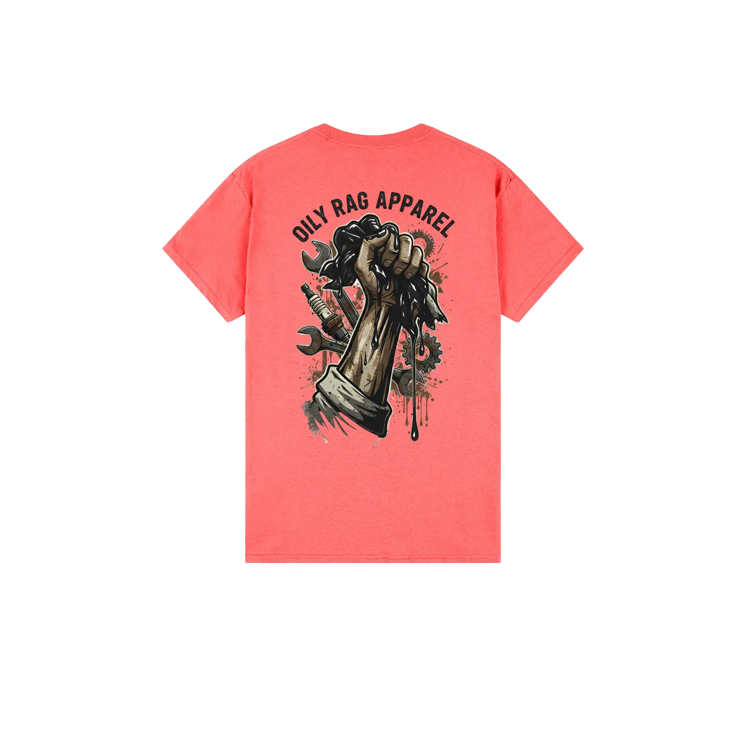 Coral Silk back flat lay