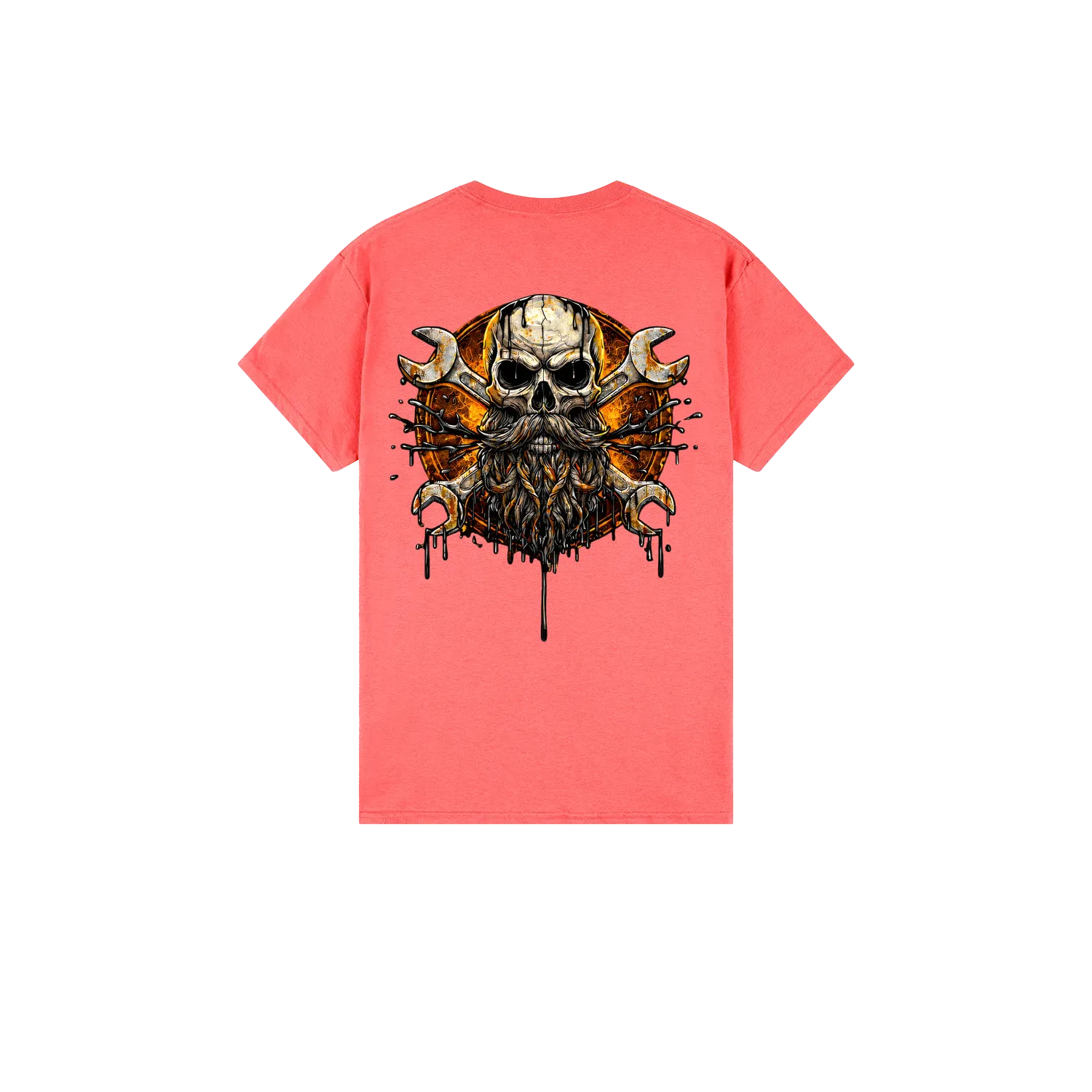 Coral Silk back flat lay