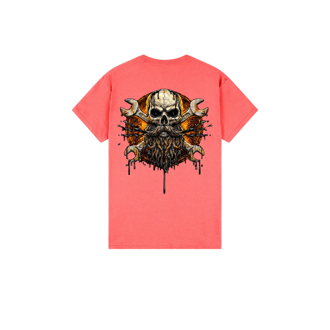 Coral Silk back flat lay