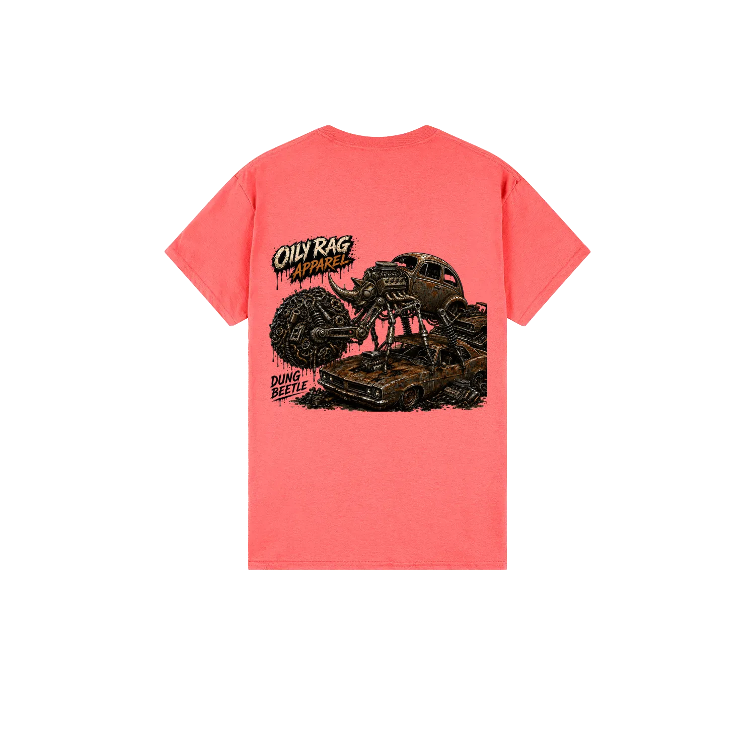 Coral Silk back flat lay