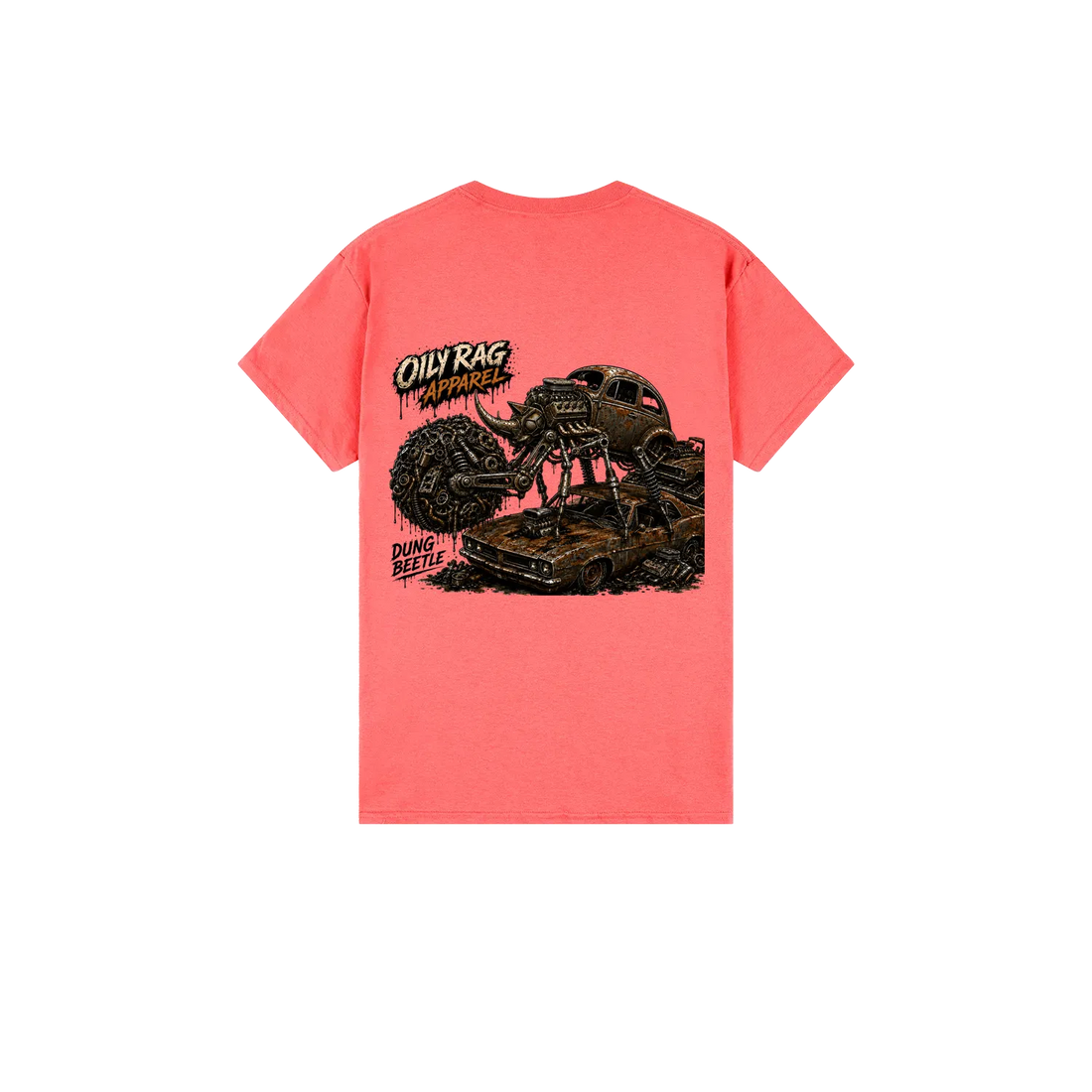 Coral Silk back flat lay
