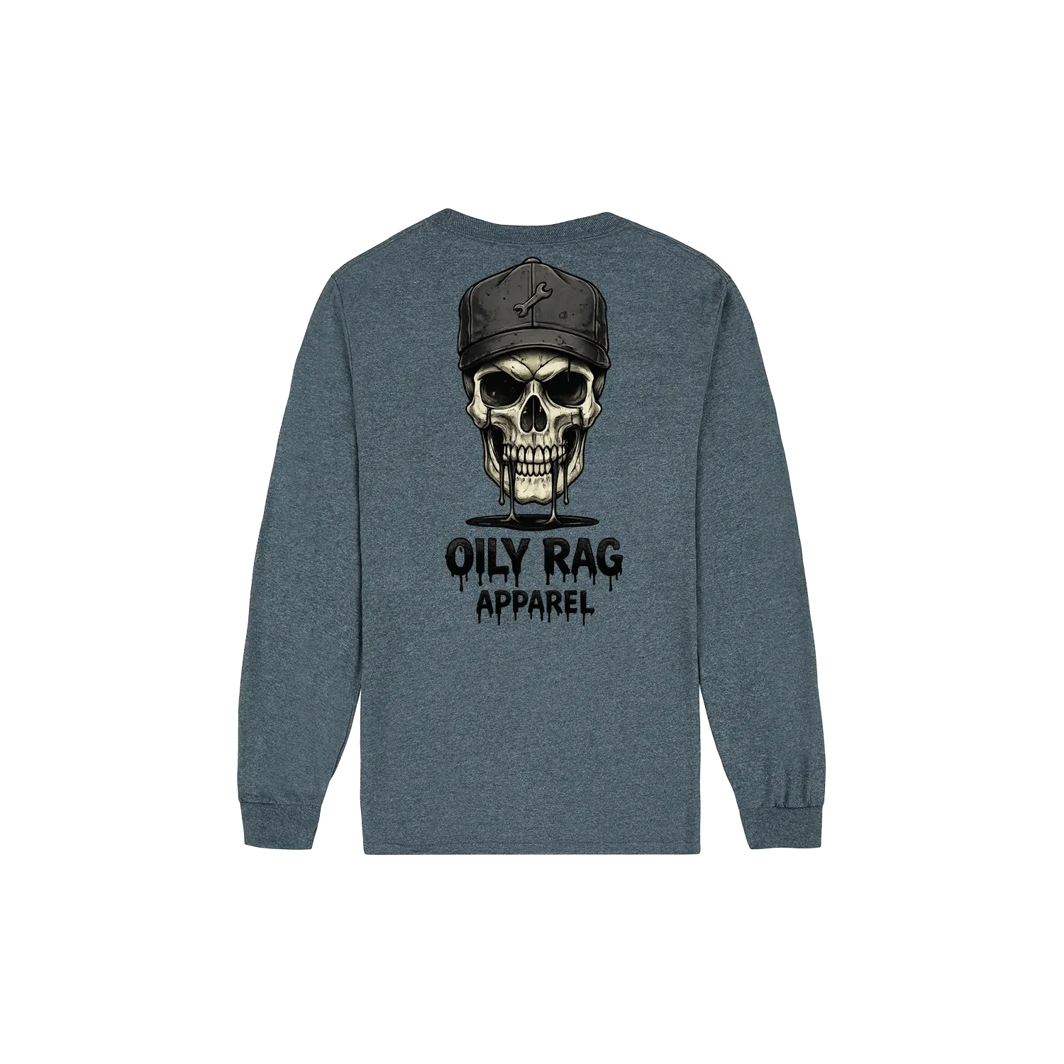 Dark Heather back flat lay