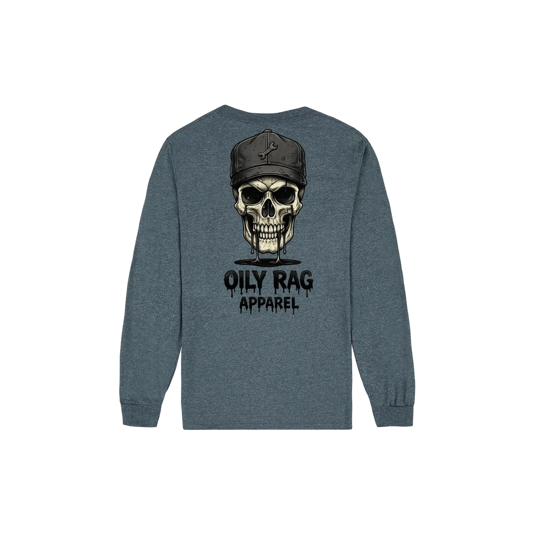 Dark Heather back flat lay
