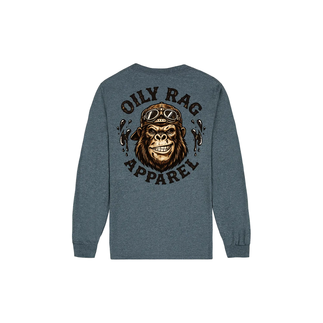 Dark Heather back flat lay