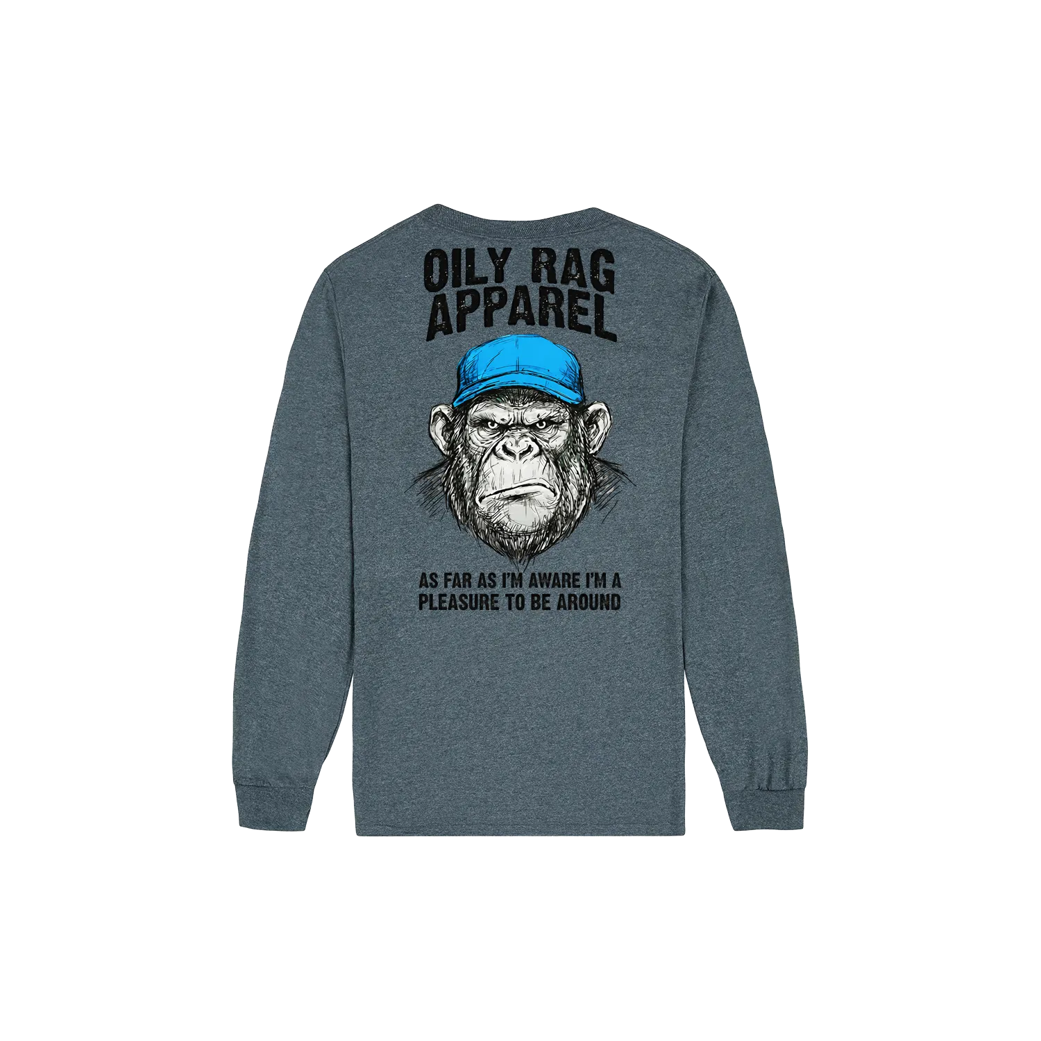Dark Heather back flat lay