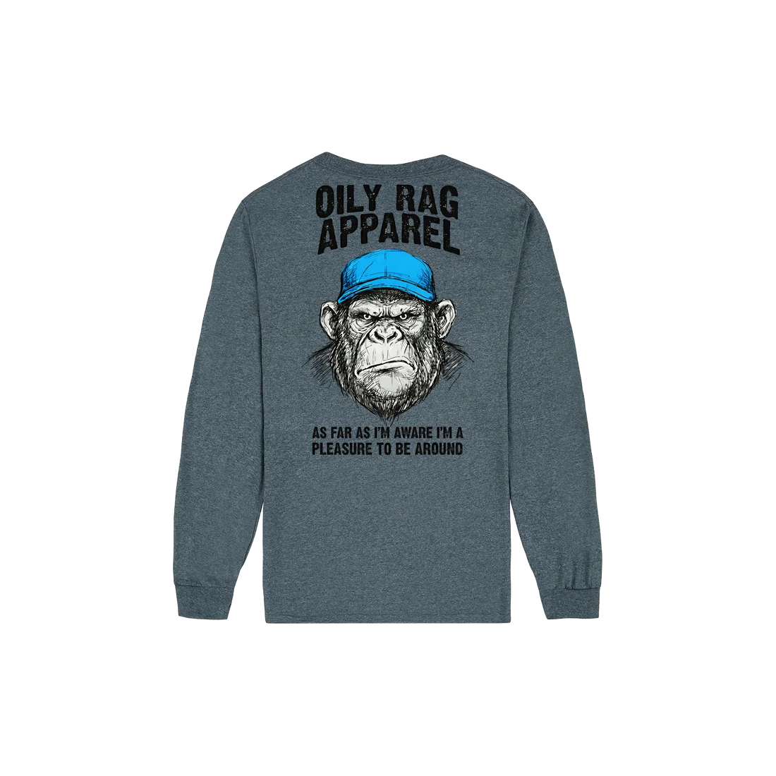 Dark Heather back flat lay