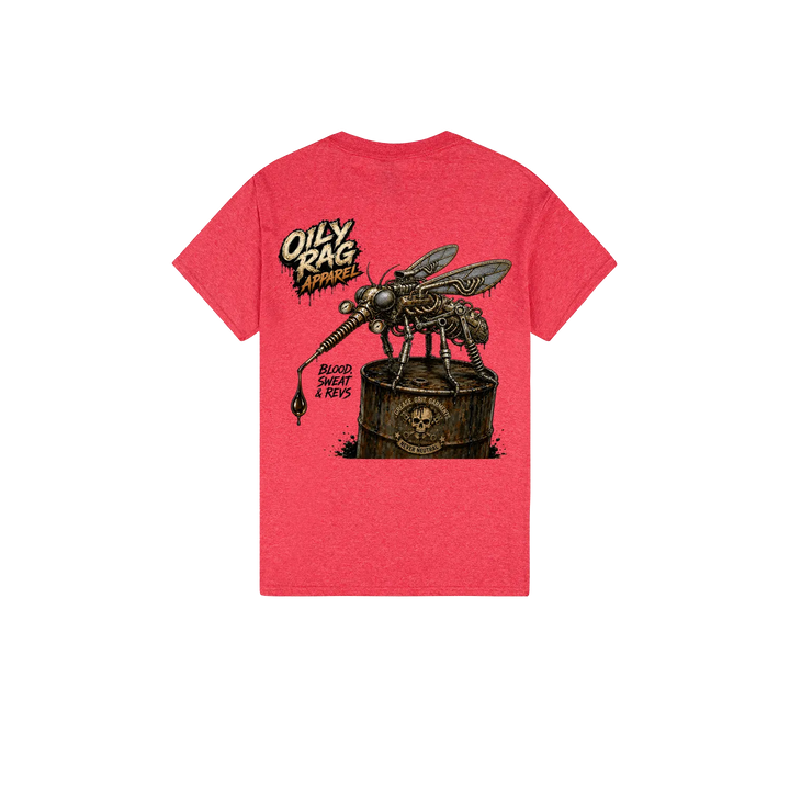 Heather Red back flat lay