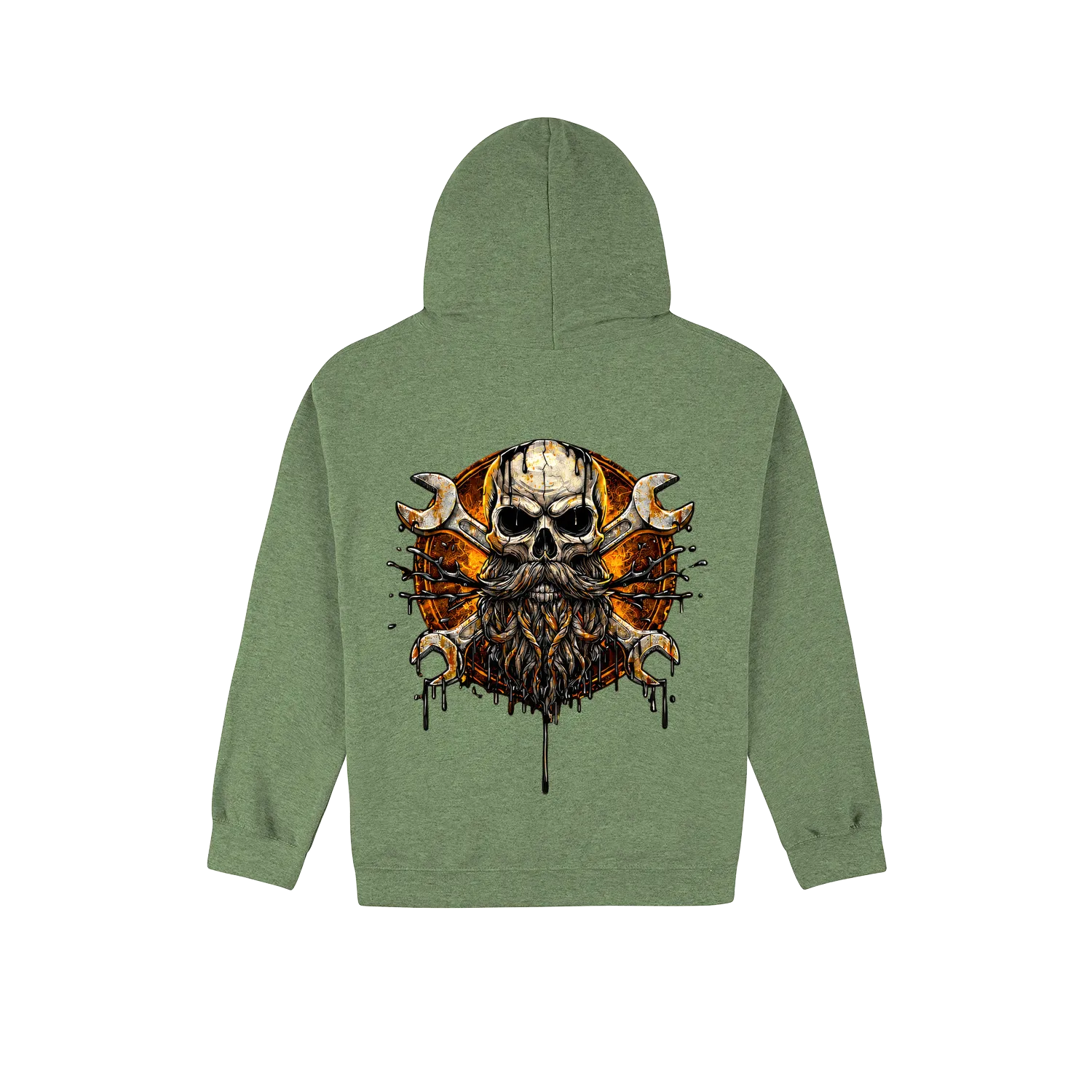 Heather Sport Dark Green back flat lay