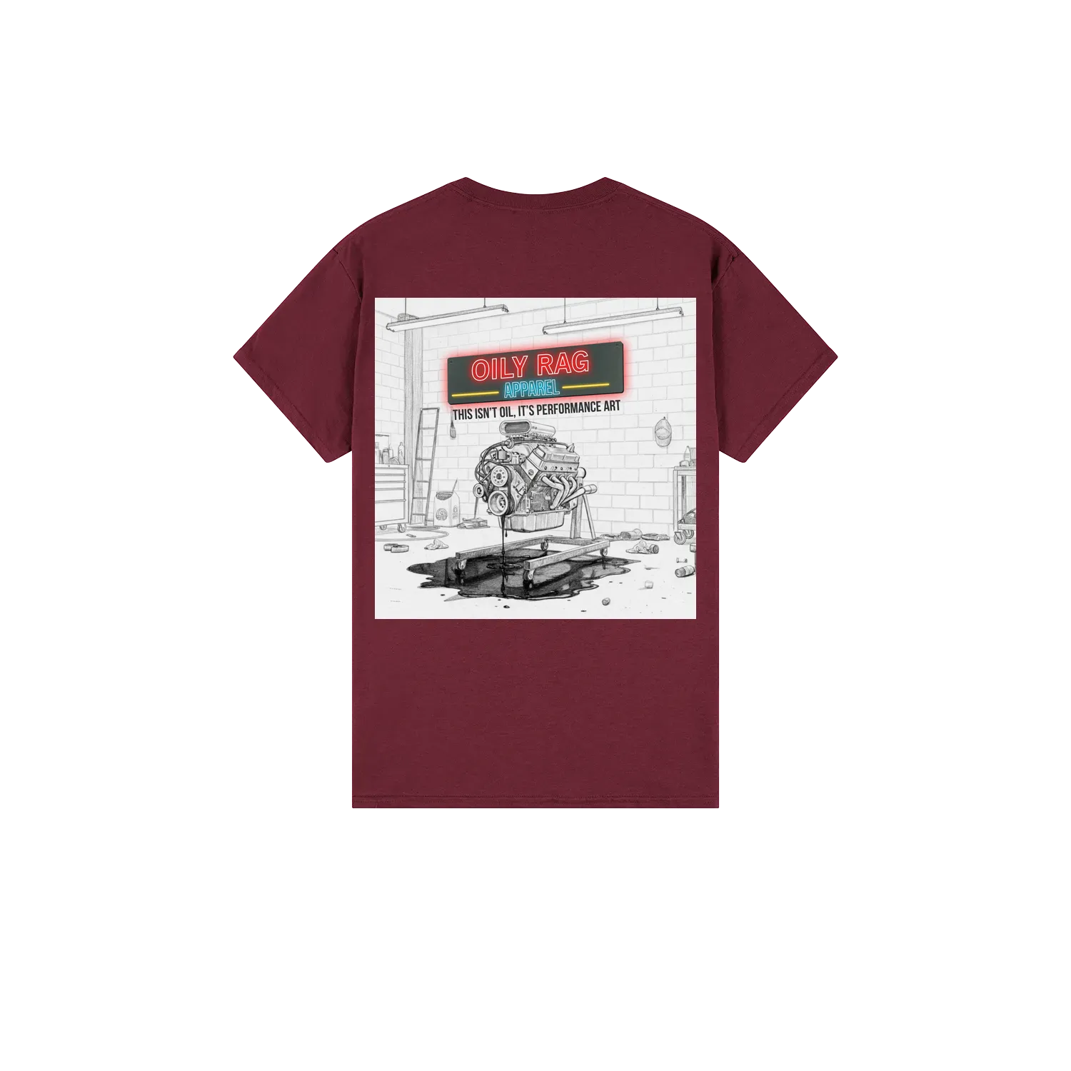 Maroon back flat lay