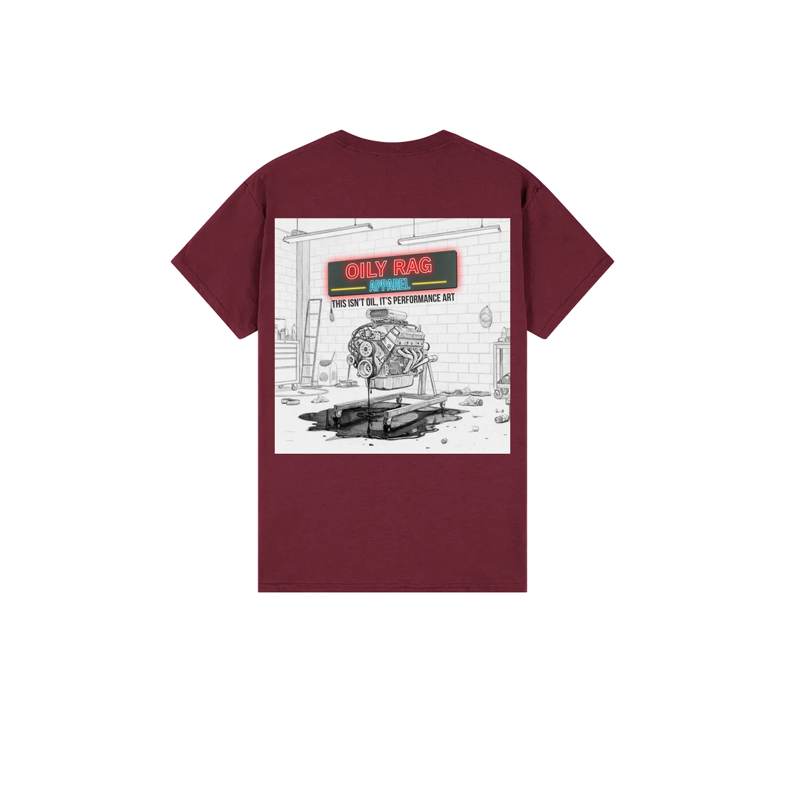 Maroon back flat lay