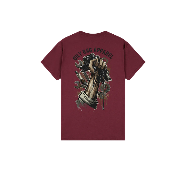 Maroon back flat lay