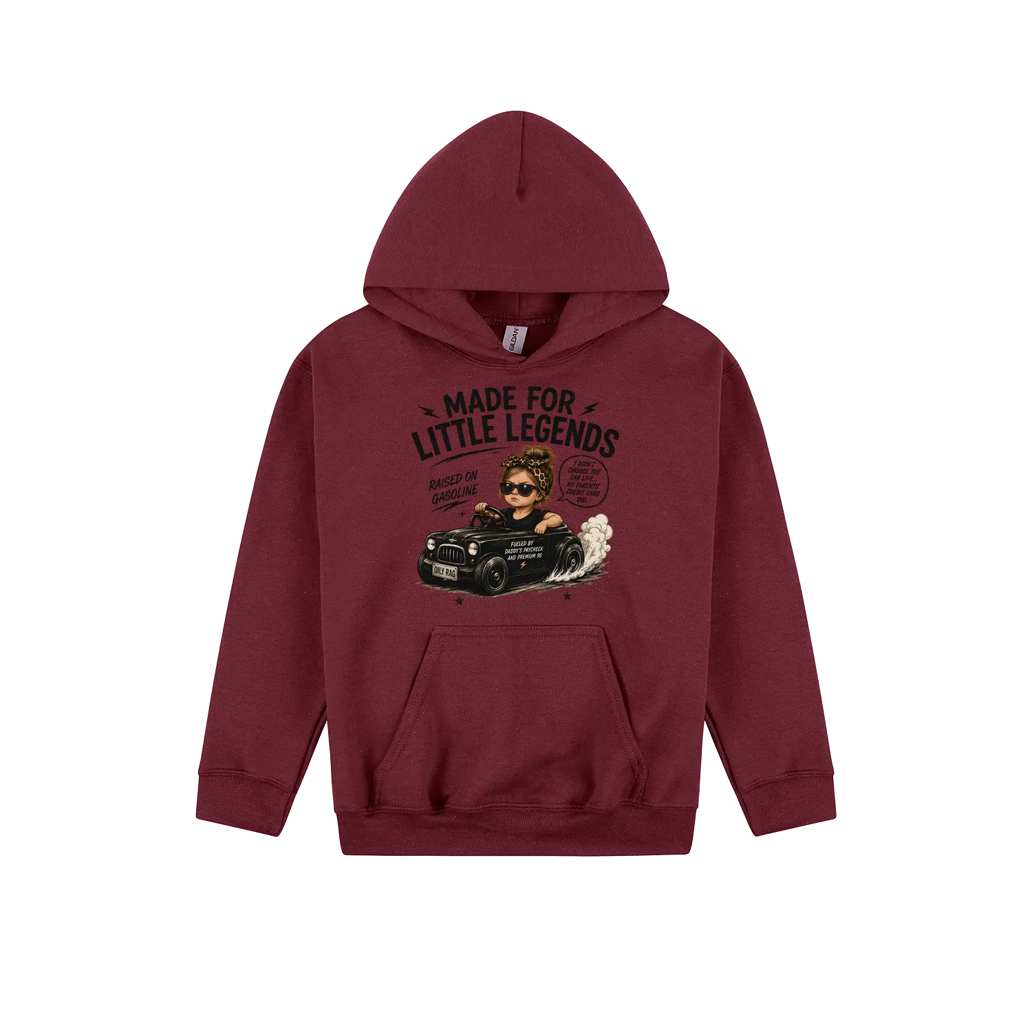 Maroon front flat lay