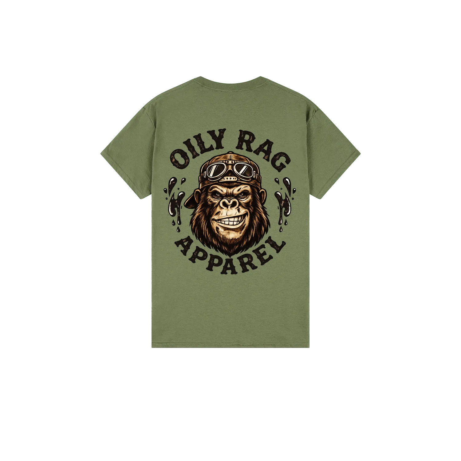 Military Green back flat lay