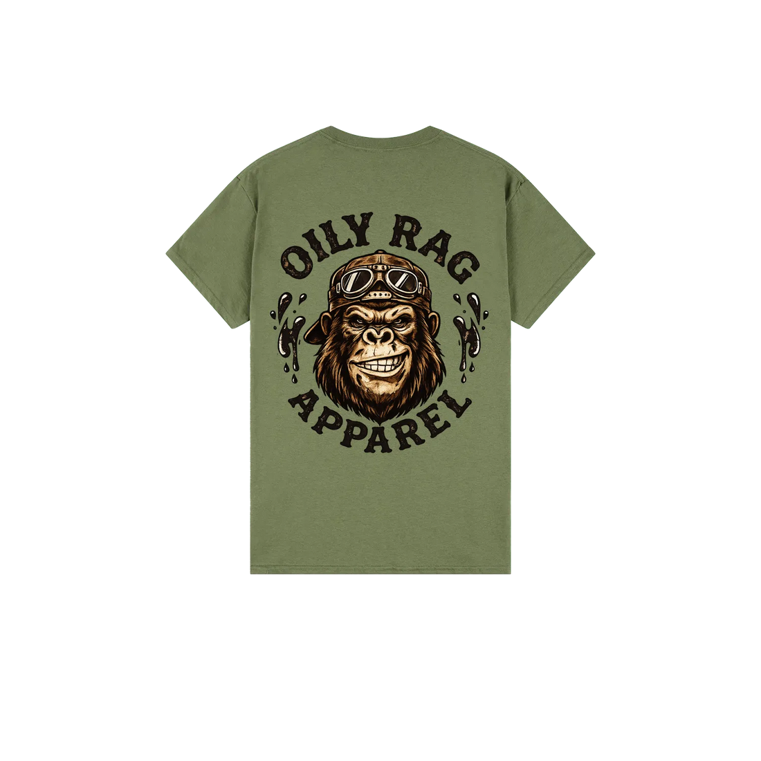 Military Green back flat lay