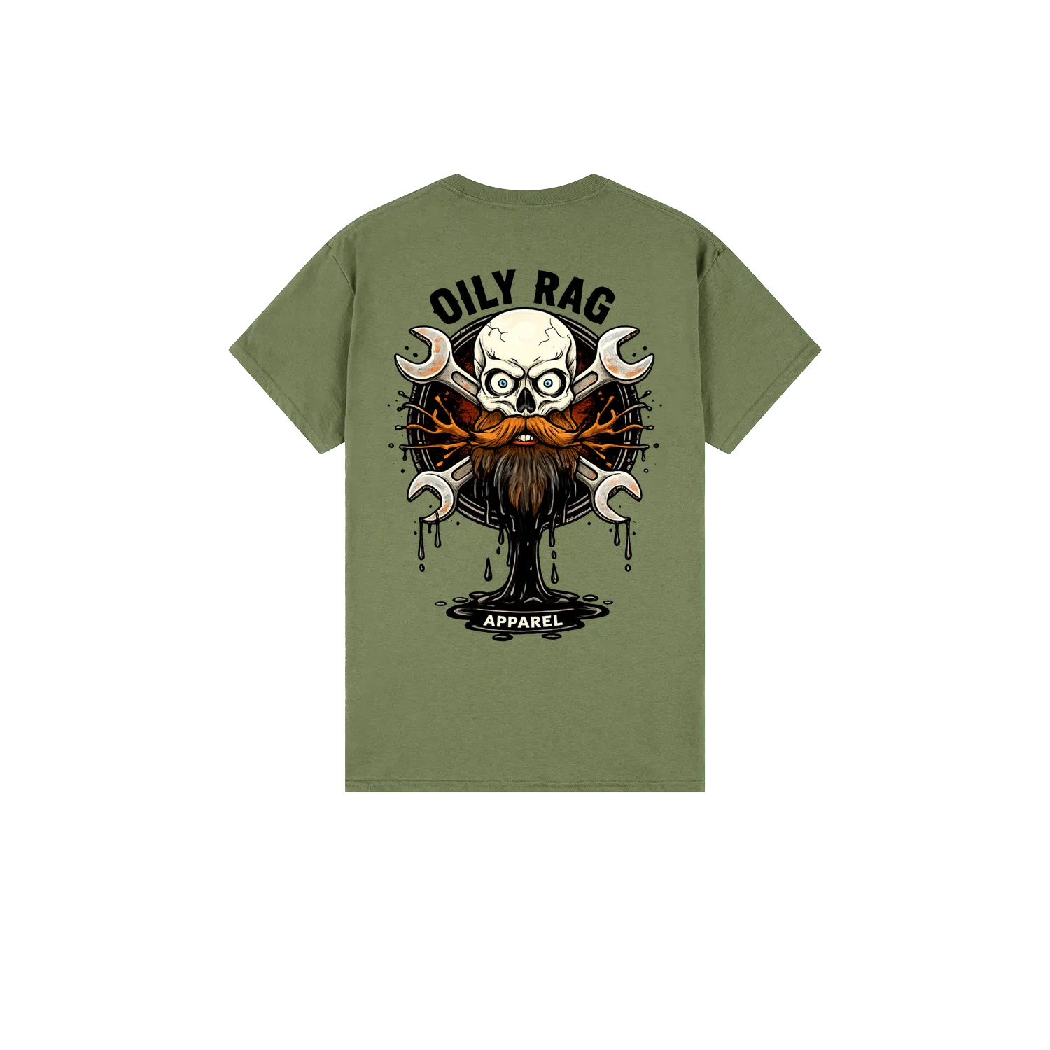 Military Green back flat lay