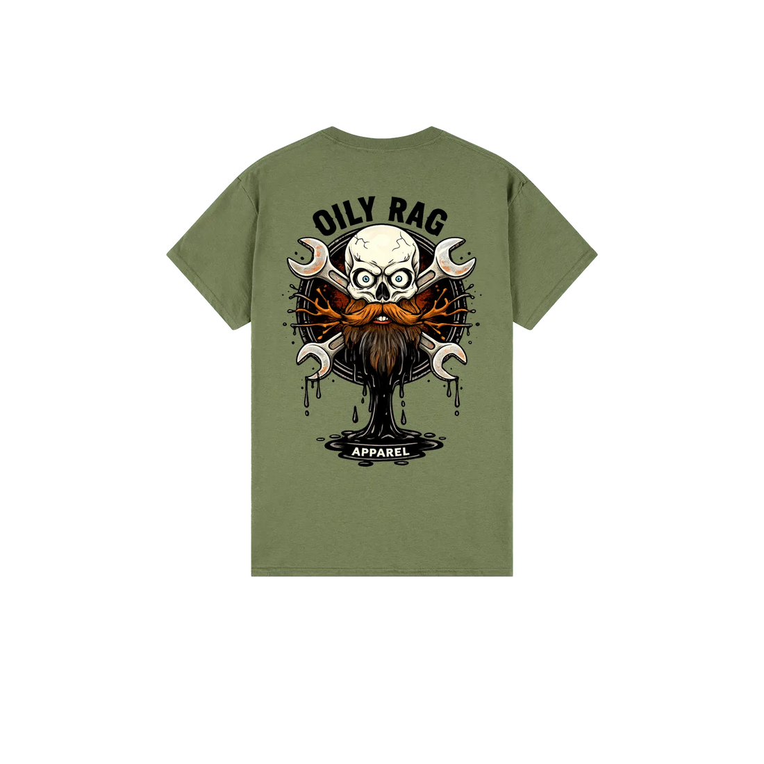 Military Green back flat lay