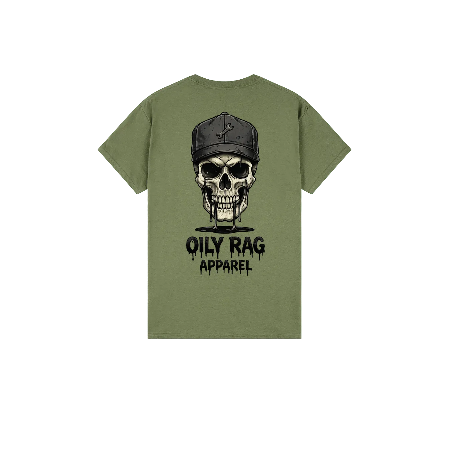 Military Green back flat lay