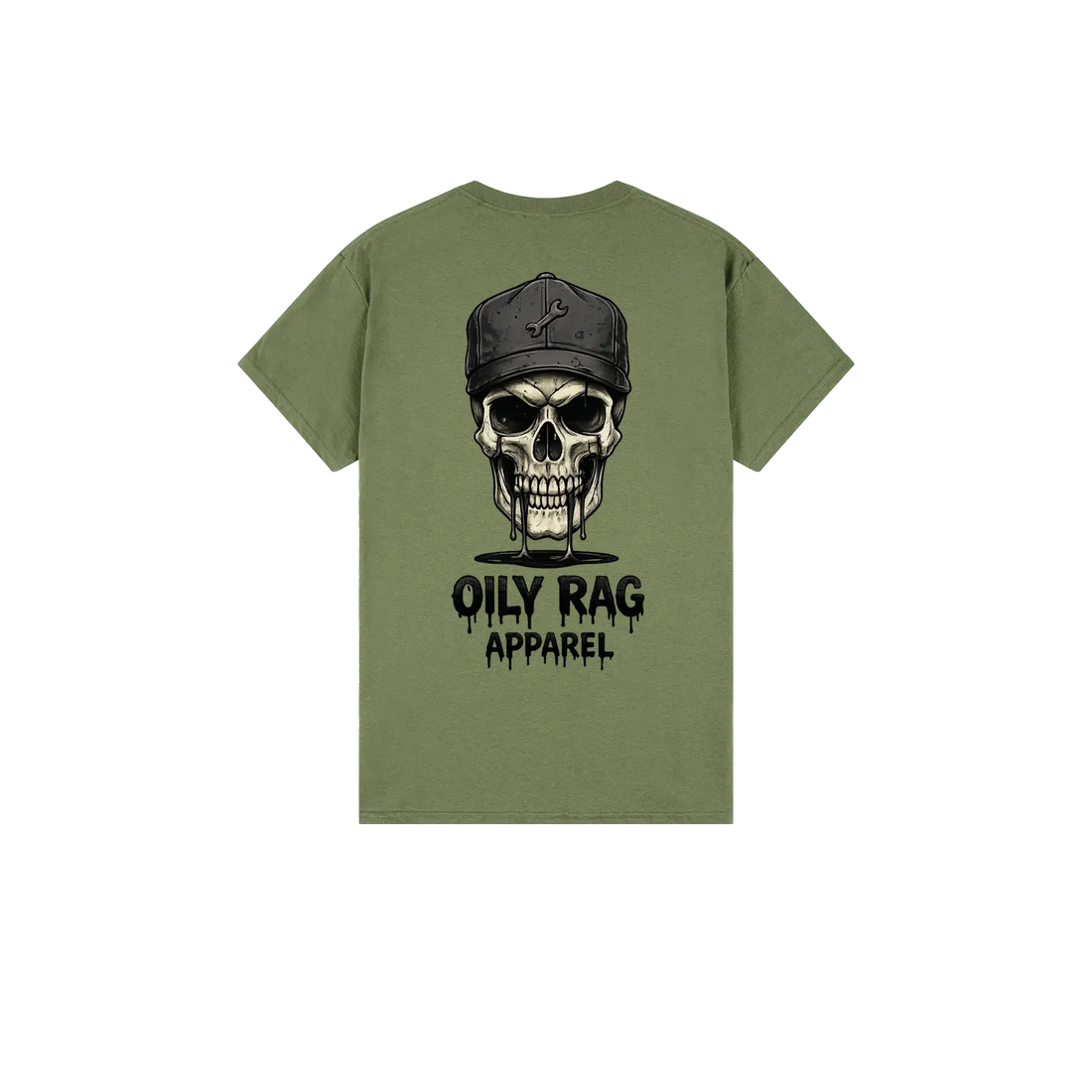 Military Green back flat lay