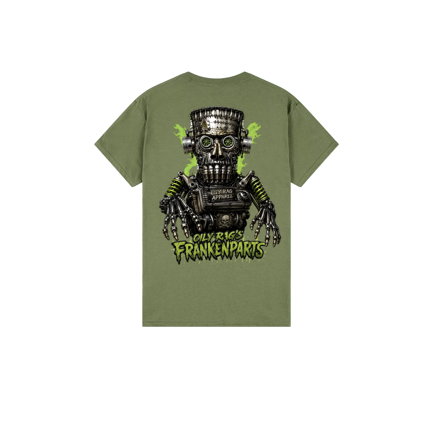 Military Green back flat lay