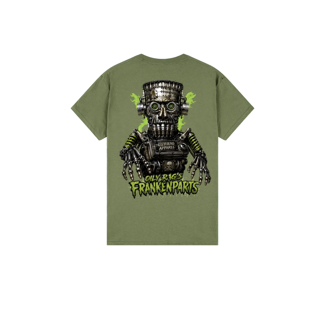 Military Green back flat lay
