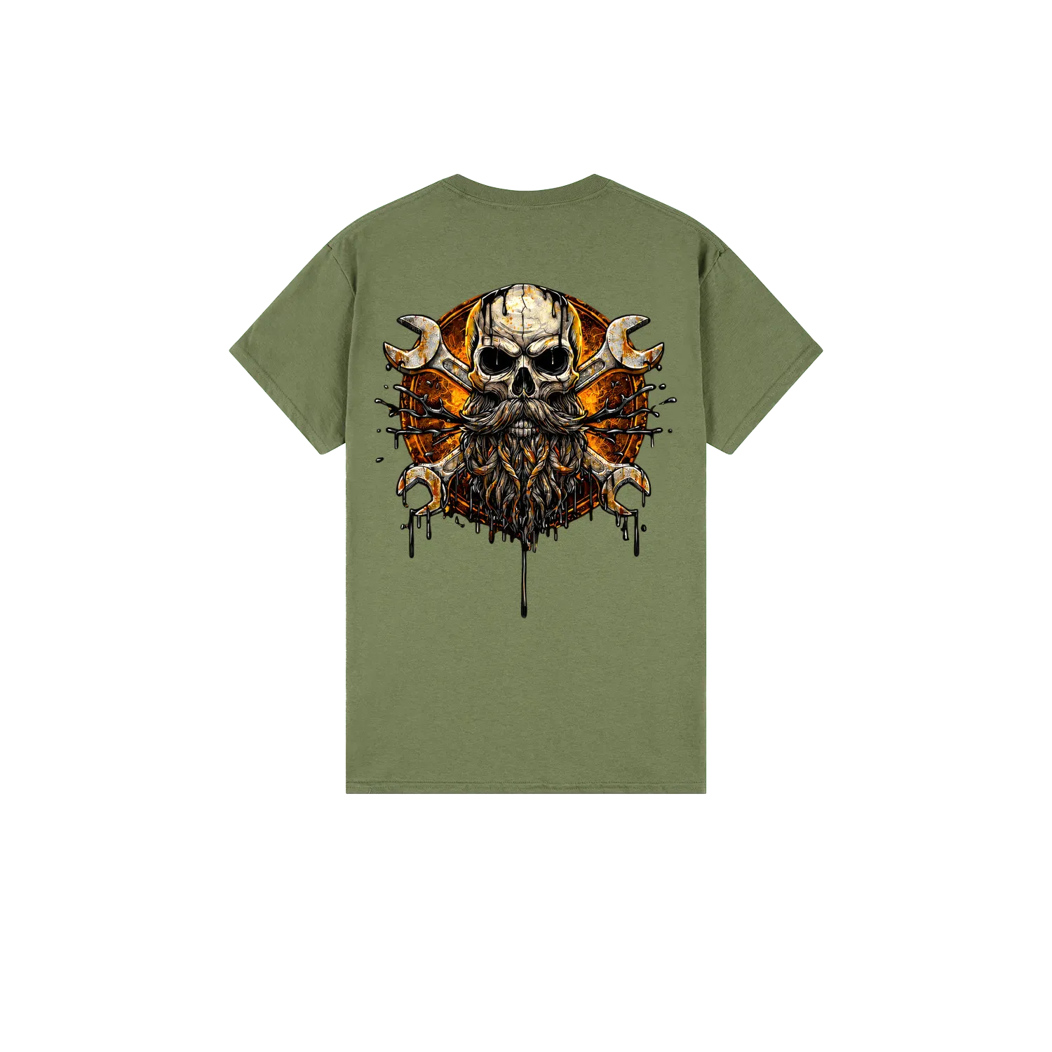 Military Green back flat lay