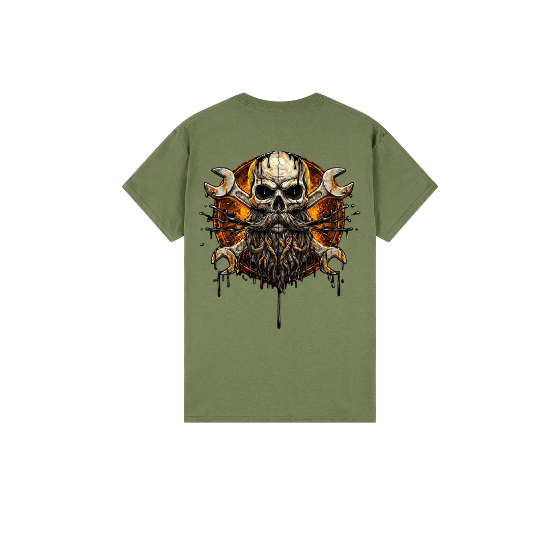 Military Green back flat lay